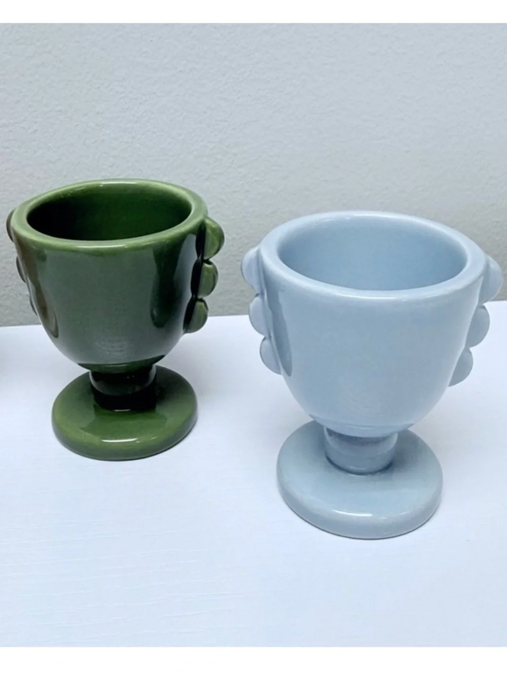 Full Set of Four Colorful Ceramic Egg Cups, 2026, Target Bullseye’s Playground